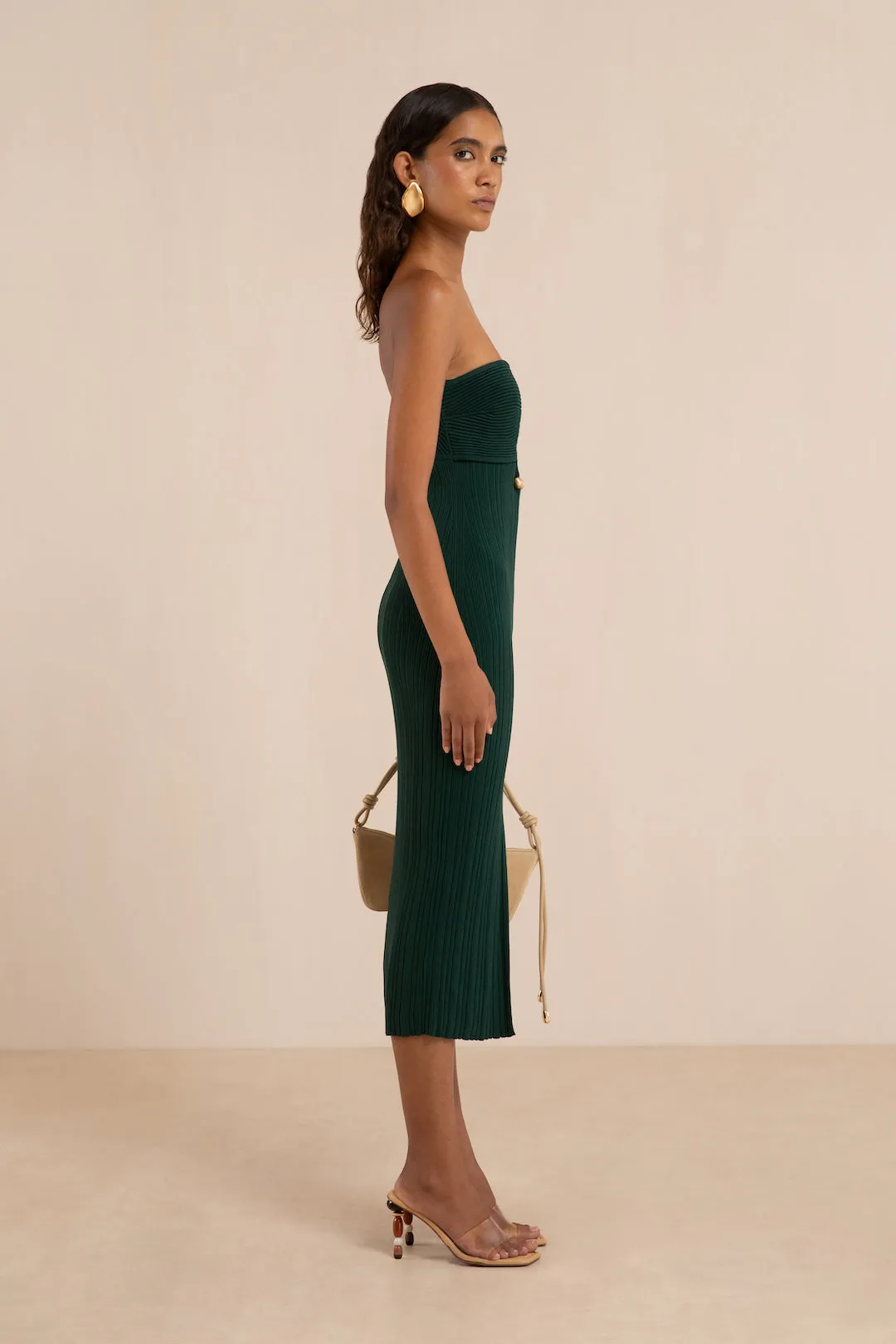 CHRISTY KNIT DRESS - FOREST GREEN sold by cult gaia product image thumbnail 3