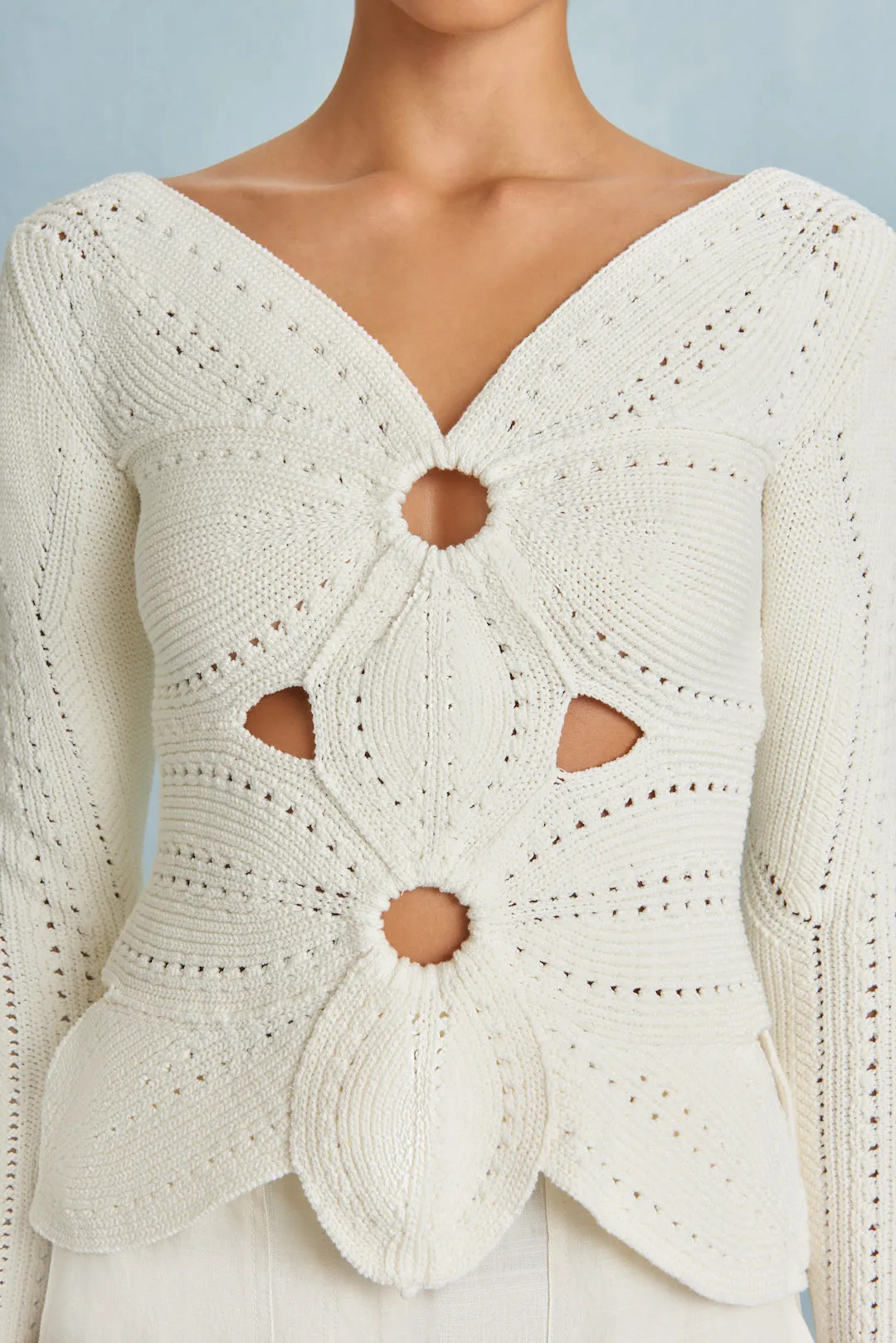 LULE CROCHET TOP - OFF WHITE sold by Cult Gaia product image thumbnail 4