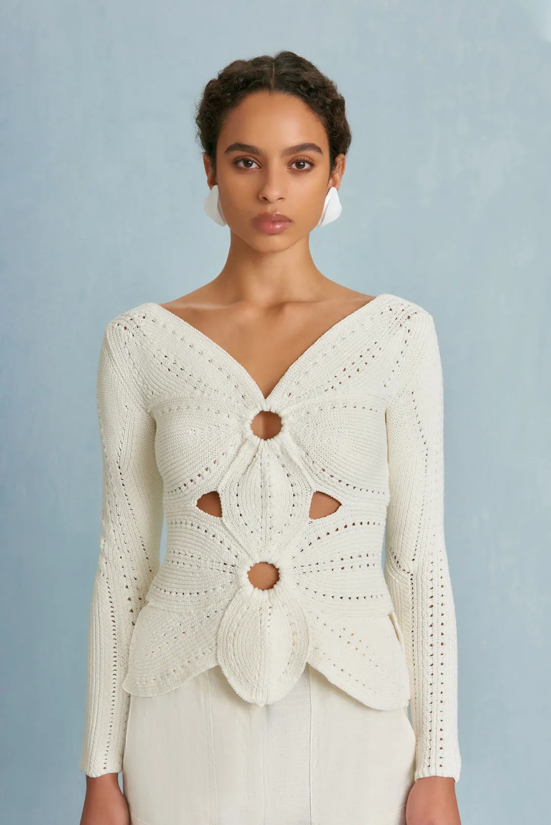 LULE CROCHET TOP - OFF WHITE sold by Cult Gaia