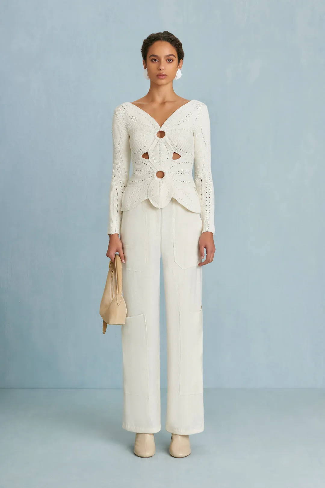 LULE CROCHET TOP - OFF WHITE sold by Cult Gaia product image thumbnail 3