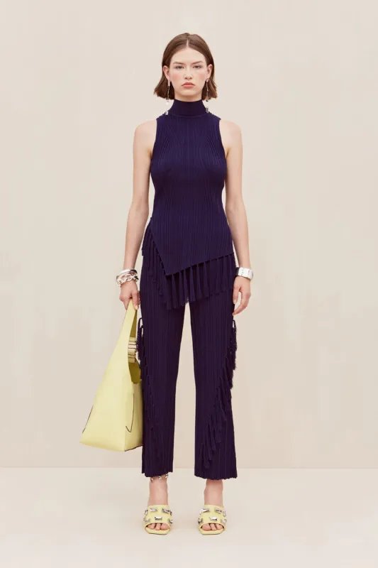 MAUDE KNIT PANT - EVENING BLUE sold by cult gaia