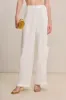 WYNN PANT - OFF WHITE LINEN sold by Cult Gaia