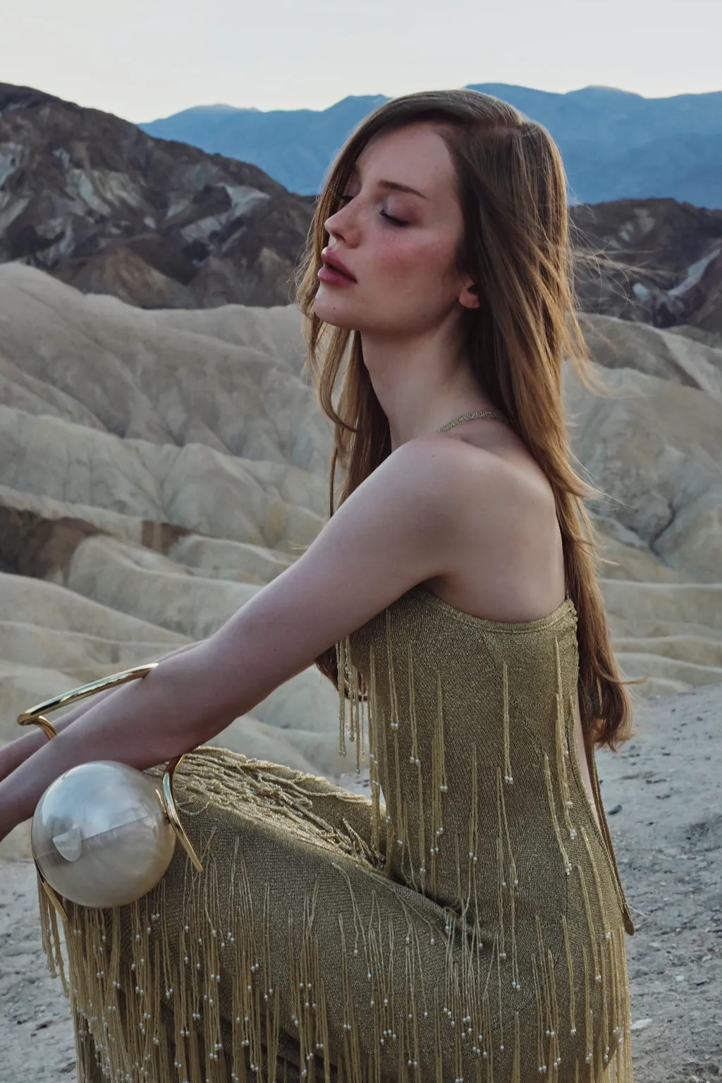 ZION KNIT GOWN - LIGHT GOLD sold by Cult Gaia product image thumbnail 5