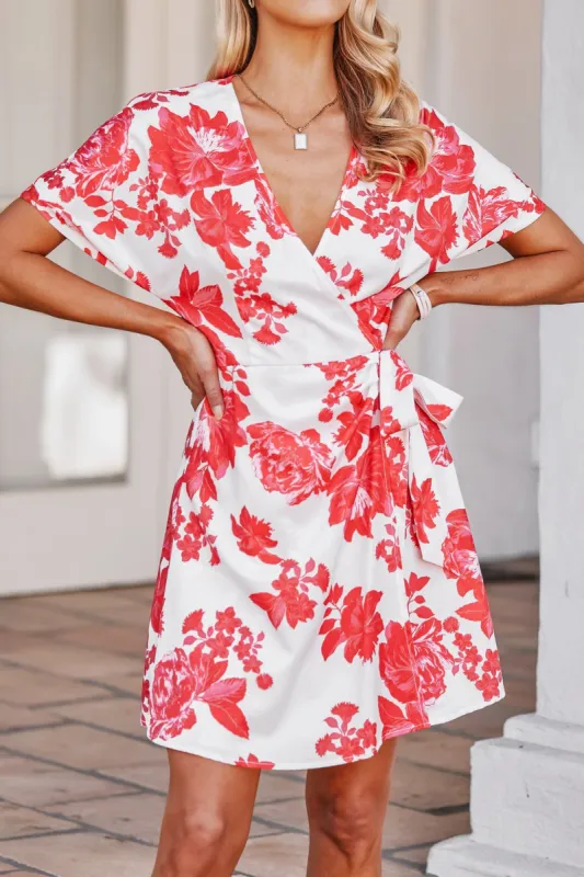 Floral Print Wrap Dress sold by Cupshe