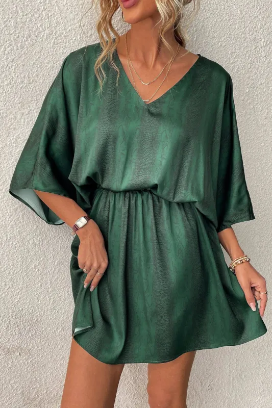 Avia Snakeskin Print V-Neck Dress sold by Cupshe