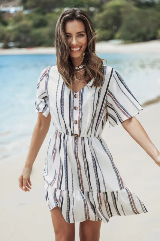 Striped V-neck Dress sold by Cupshe