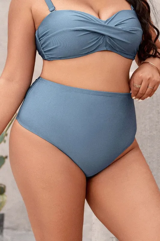 Wild Romance Classic High Waist Plus Size Bikini Bottom sold by Cupshe