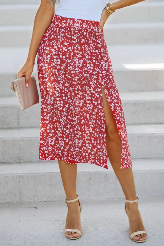 Railay Ditsy Floral Print Midi Skirt sold by Cupshe