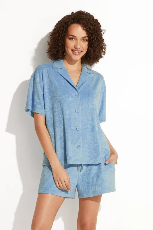 Lyanna Shirt Collar Top and Drawstring Pant Set sold by Cupshe