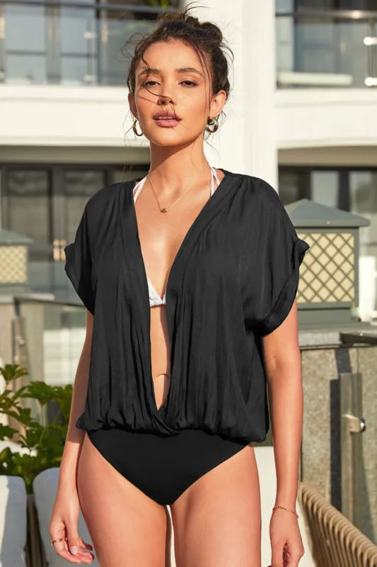 Carmella Black Sleeveless Bodysuit sold by Cupshe