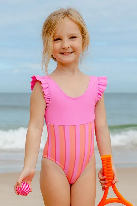 Wild Ronarce Ruffles Girls One Piece Swimsuit sold by Cupshe