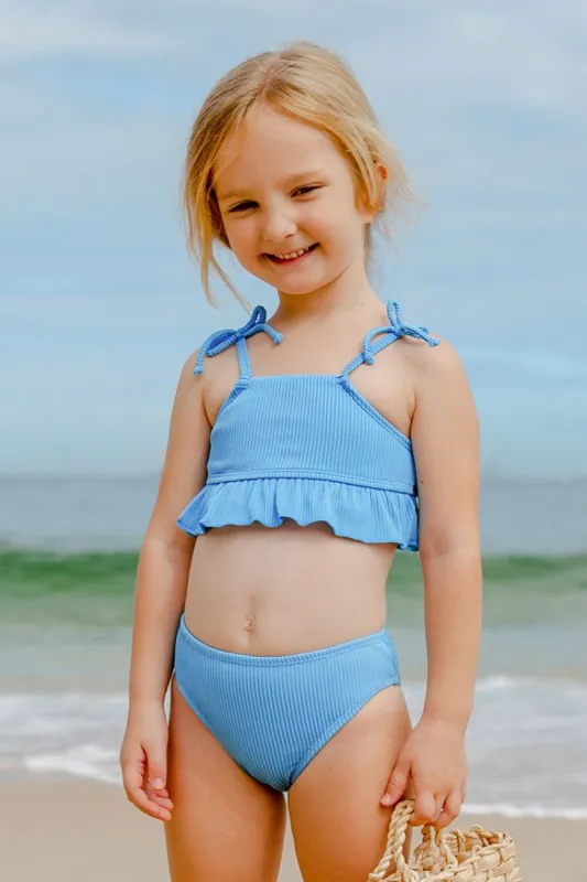 Girls' Strawberry Fields Forever Ruffled Midkini And Classic Hipster Set sold by Cupshe