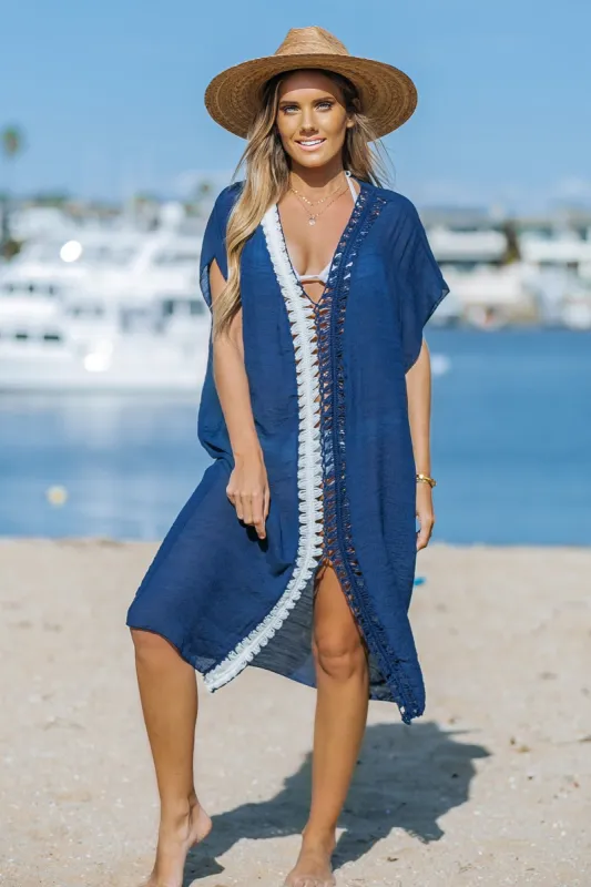 Zelda Crochet Colorblock Cover-Up Dress sold by Cupshe