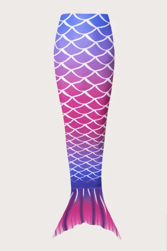 Mermaid Print High Waist Swim Maxi Skirt sold by Cupshe