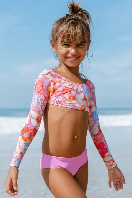 Summer Of Love Back Tie Lace Up Girls Bikini Set sold by Cupshe