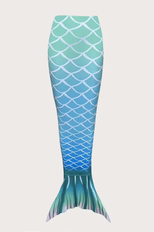 Mermaid Print Swim Maxi Skirt sold by Cupshe