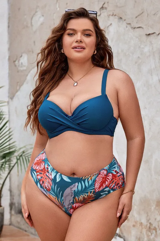 Elsa Tropical Plus Size Bikini Bottom sold by Cupshe