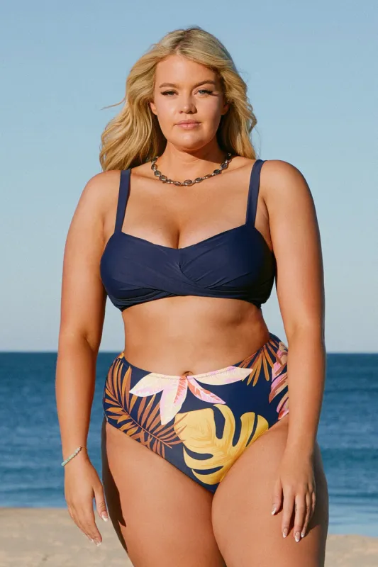 Makayla Tropical Plus Size Bikini Bottom sold by Cupshe