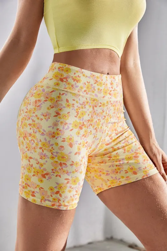 Orange Blossom Ditsy Floral Bike Shorts sold by Cupshe