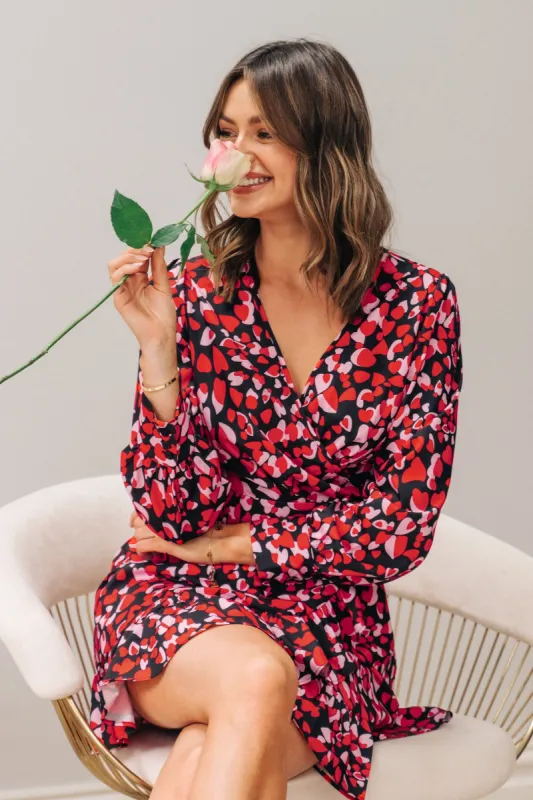 Anissa V-neck Long Sleeve Short Dress sold by Cupshe