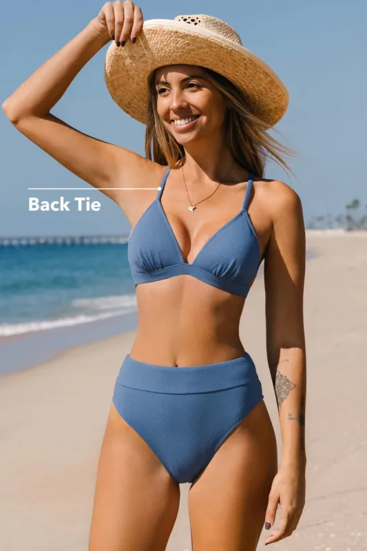 Release Happiness Strapless Back Tie & High Waist Bikini Set sold by Cupshe