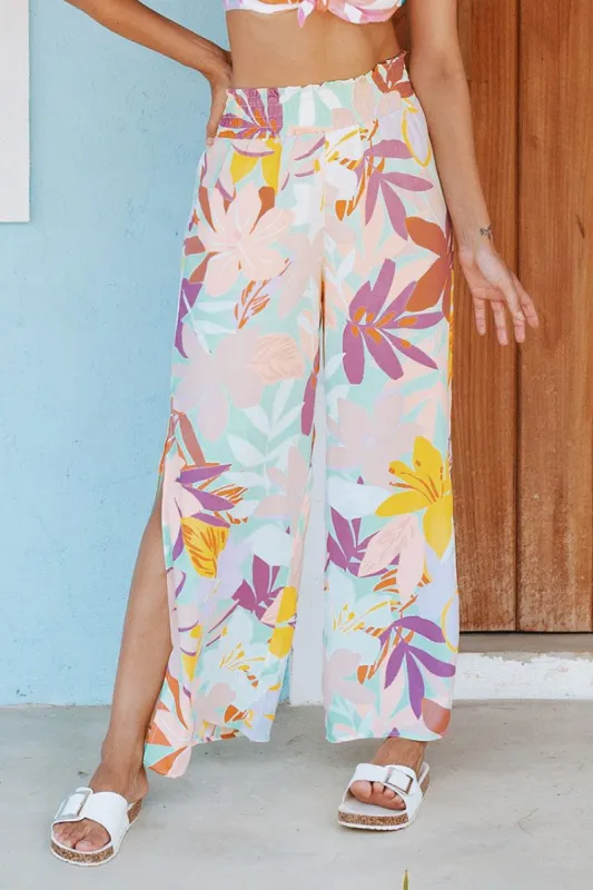 Liliana Leafy Elastic Waisted Pants sold by Cupshe