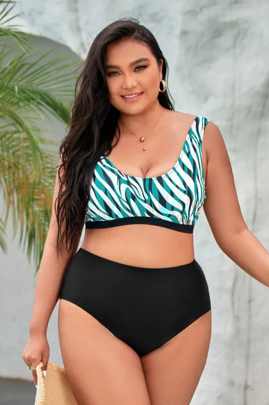 Amiyah Black Plus Size Bikini Bottom sold by Cupshe