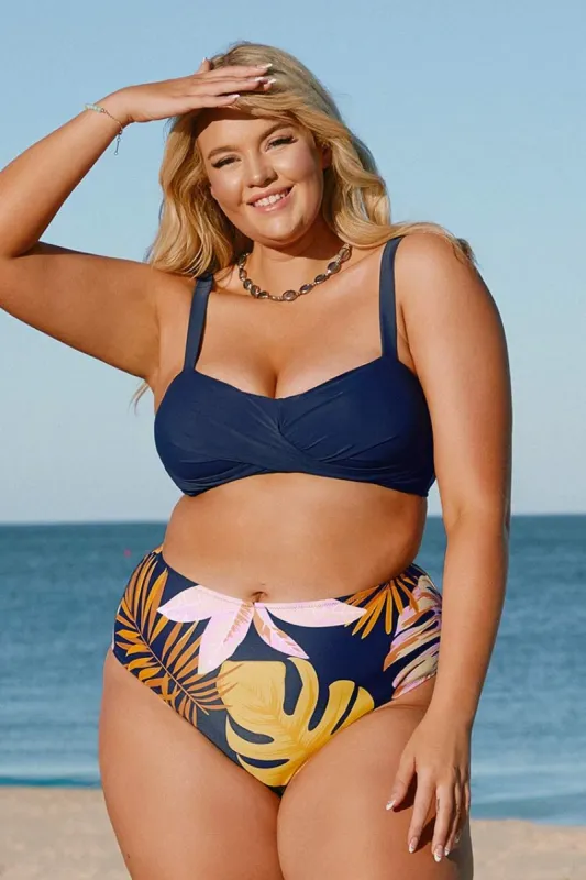 Makayla Ruched Plus Size Bikini Top sold by Cupshe