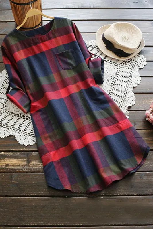 Lady Leisure Plaid Dress made by Cupshe
