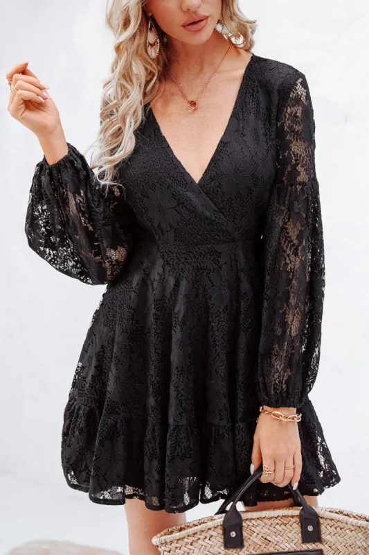 Rose Lace Backless Mini Dress sold by Cupshe