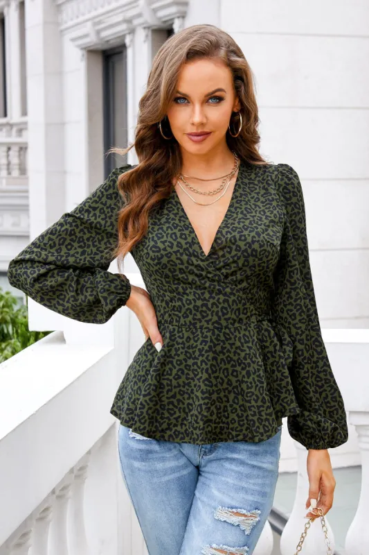 Profess The love Belted Leopard Print Wrap Top sold by Cupshe