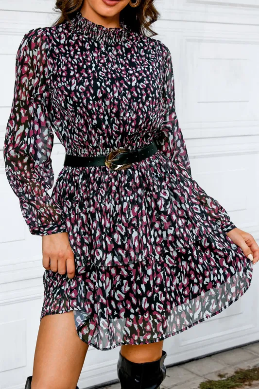 Immaculate Abstract Smocked A-Line Dress sold by Cupshe