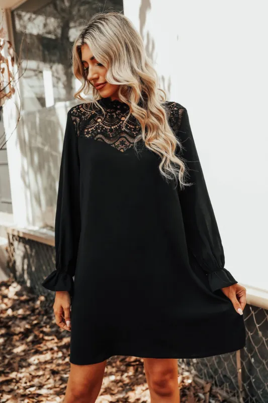 Paulina Lace Trumpet Sleeve Midi Dress sold by Cupshe