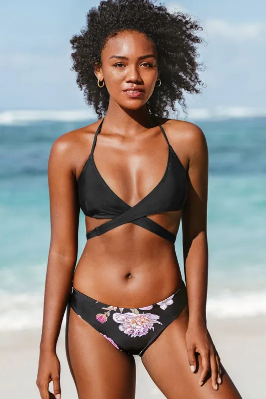 Colette Halter Wrap Low Waist Bikini sold by Cupshe