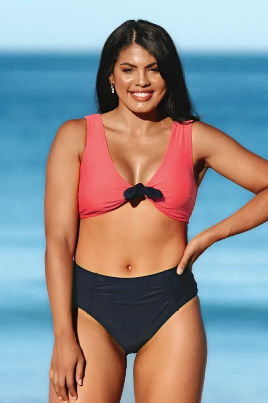 Alora Knotted Front Plus Size Bikini sold by Cupshe