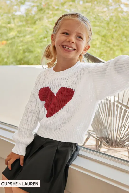 Starlight Toddler Girls Heart Graphic Sweater sold by Cupshe