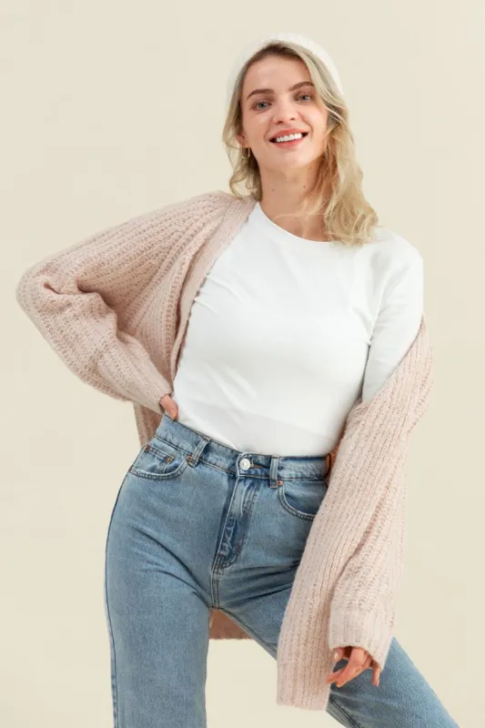 Nectar Pink Front Open Cardigan sold by Cupshe