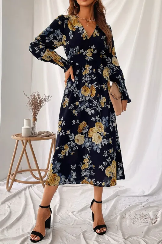 Romantic Vibes Floral Print Gigot Sleeve Dress sold by Cupshe