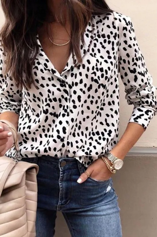 Eugenia Long Sleeve Animal Tops made by Cupshe