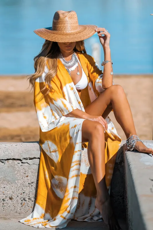 Filippa Tie-Dye Wash Duster Kimono sold by Cupshe