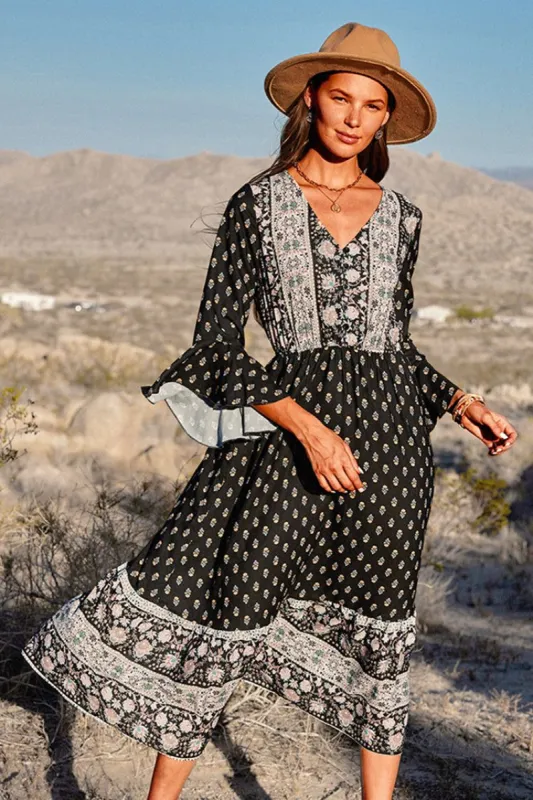 Palmer V-neck Dolman Sleeve Maxi Dress sold by Cupshe