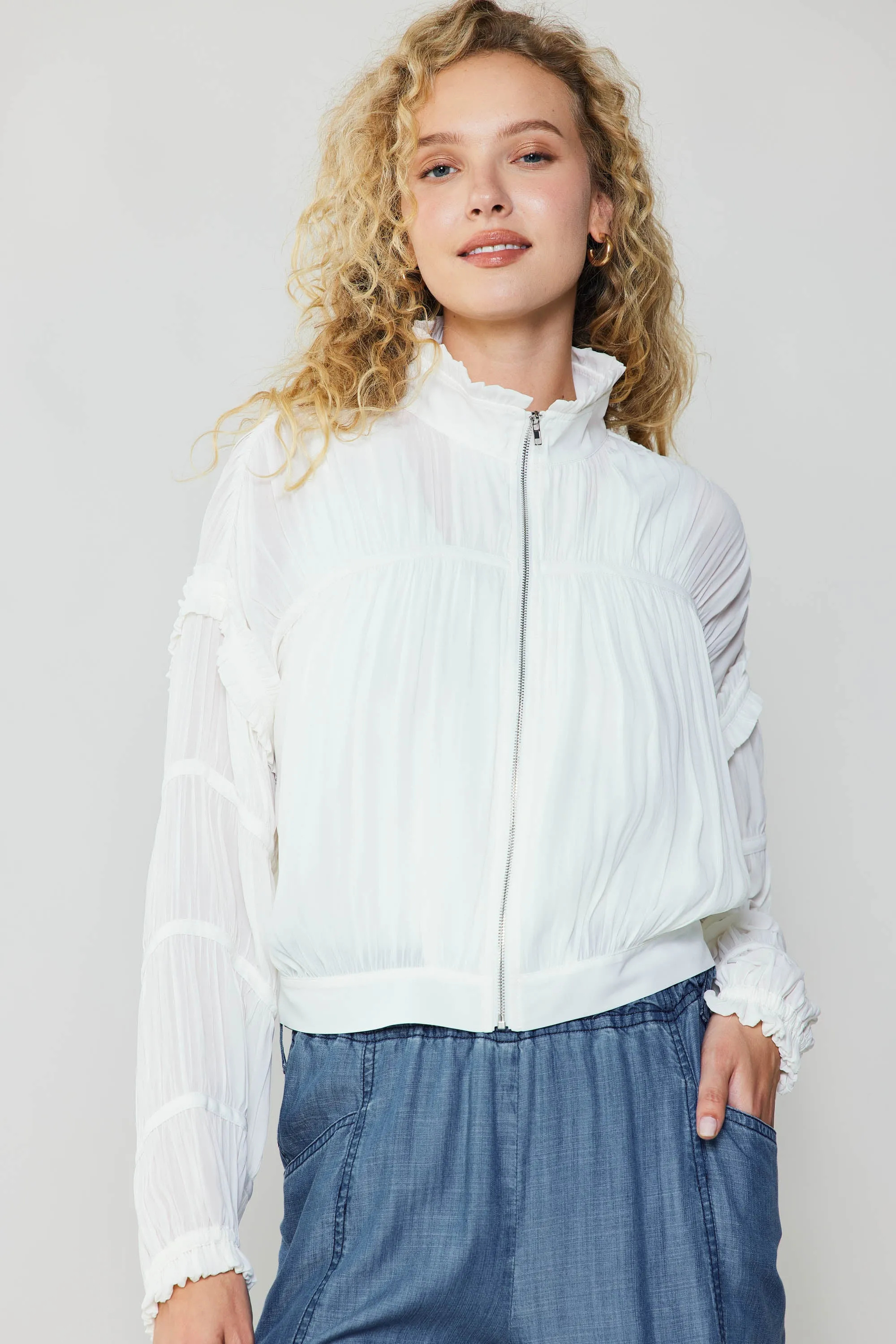 Shirred Sleeve Jacket sold by Current Air product image thumbnail 2