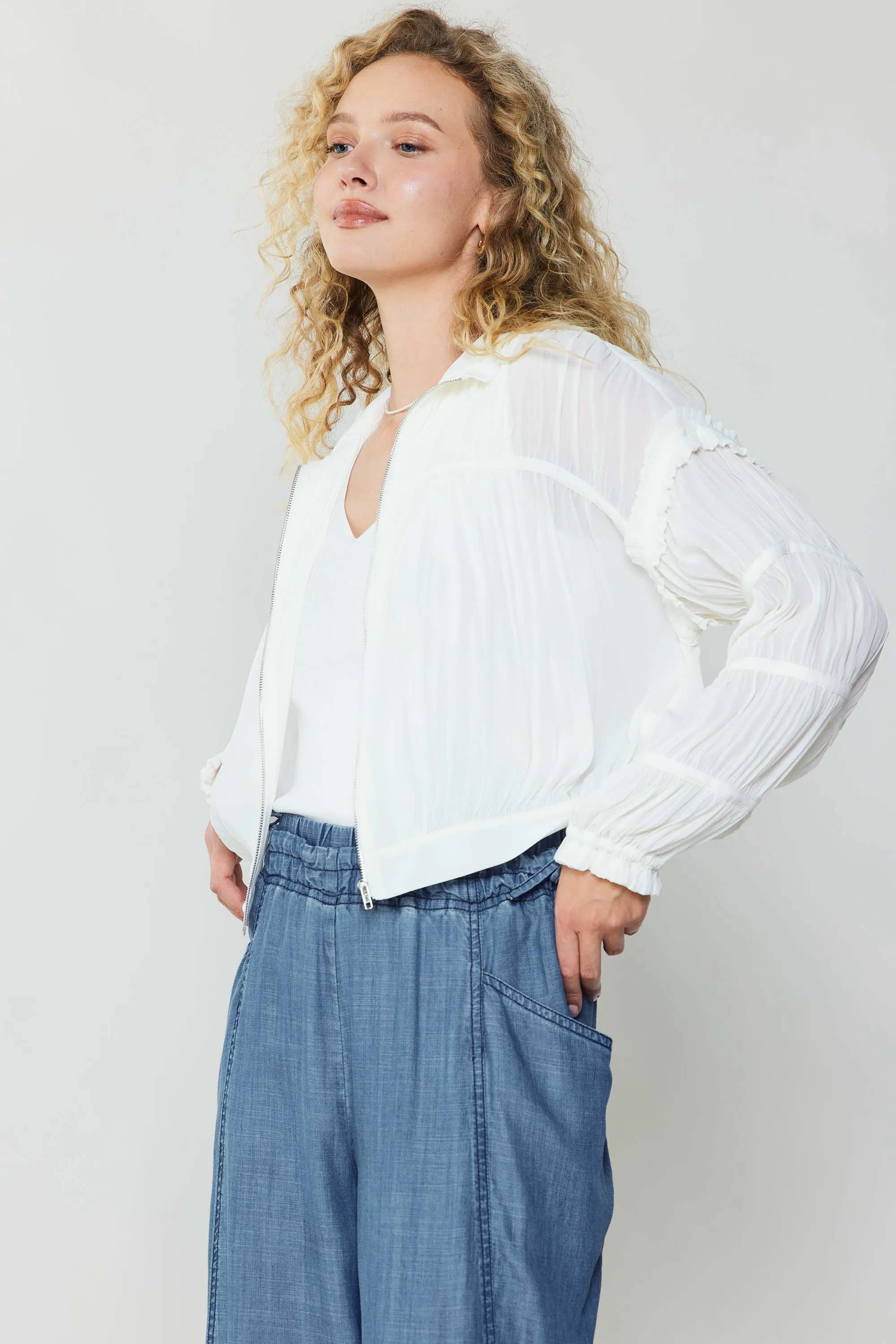 Shirred Sleeve Jacket sold by Current Air product image thumbnail 4