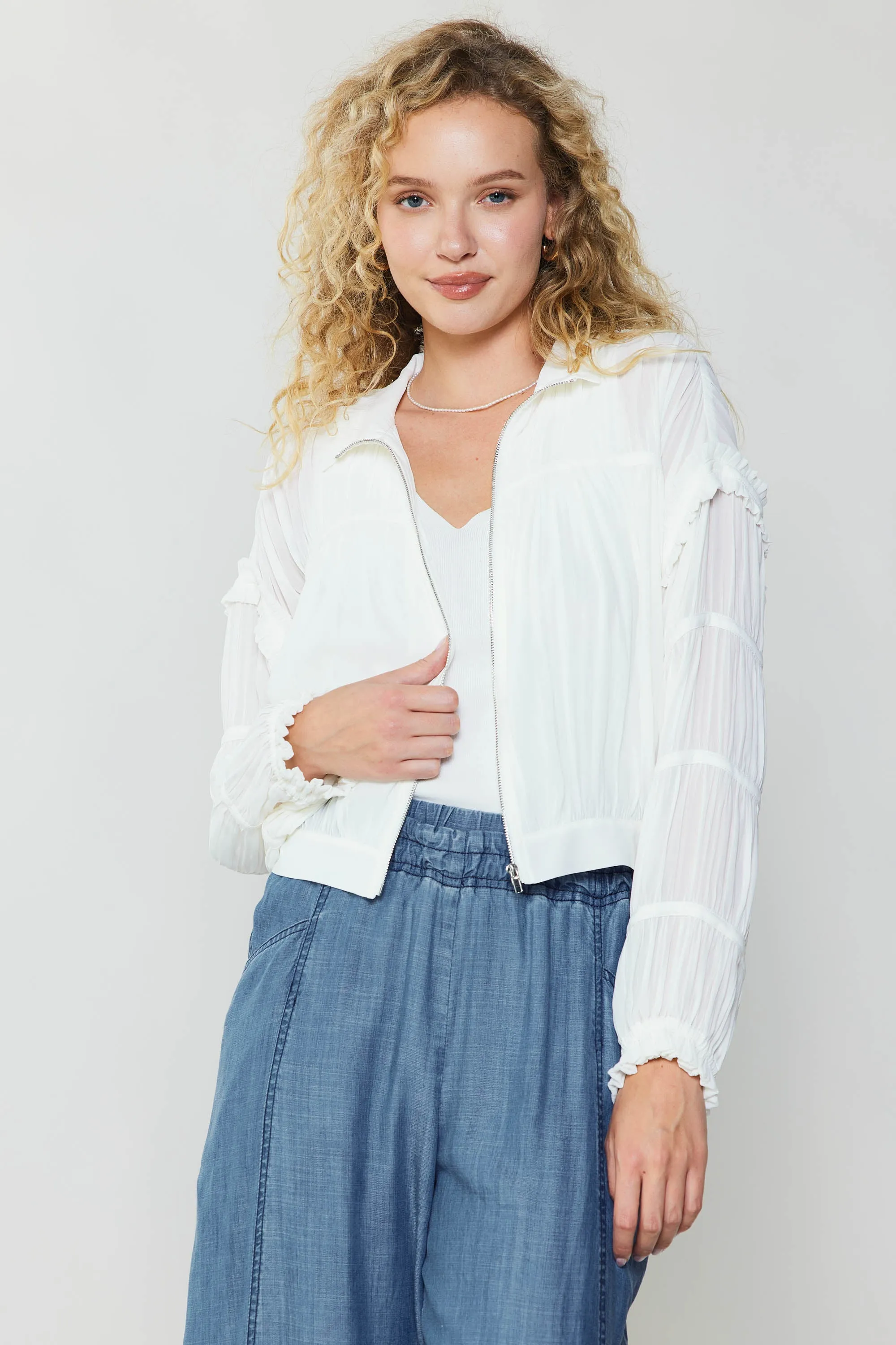 Shirred Sleeve Jacket sold by Current Air product image thumbnail 3