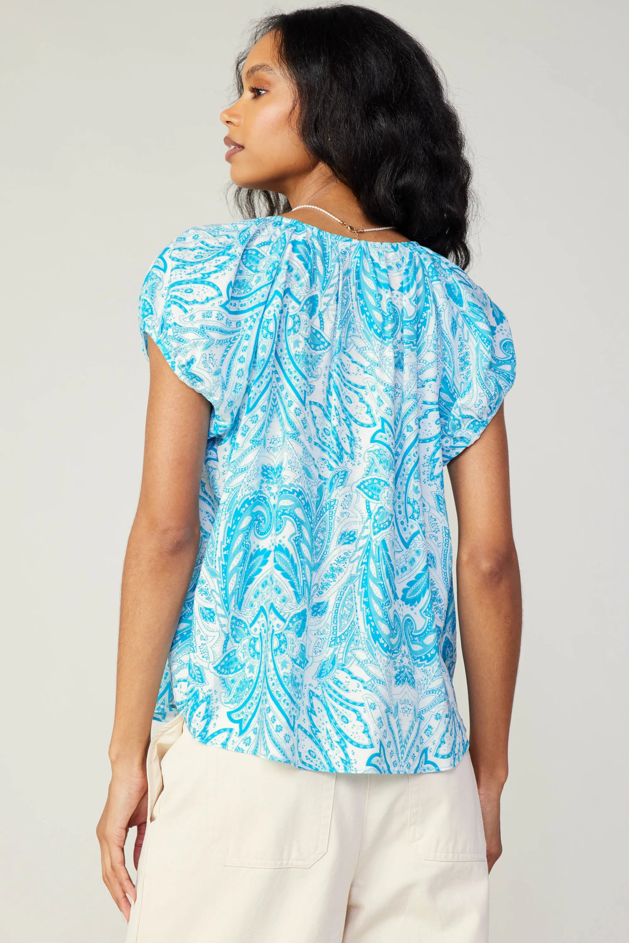 Paisley Printed Blouse sold by Current Air product image thumbnail 4
