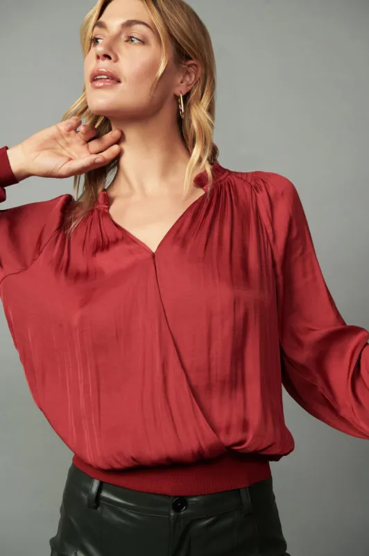 Ruffled Surplice Blouse sold by Current Air
