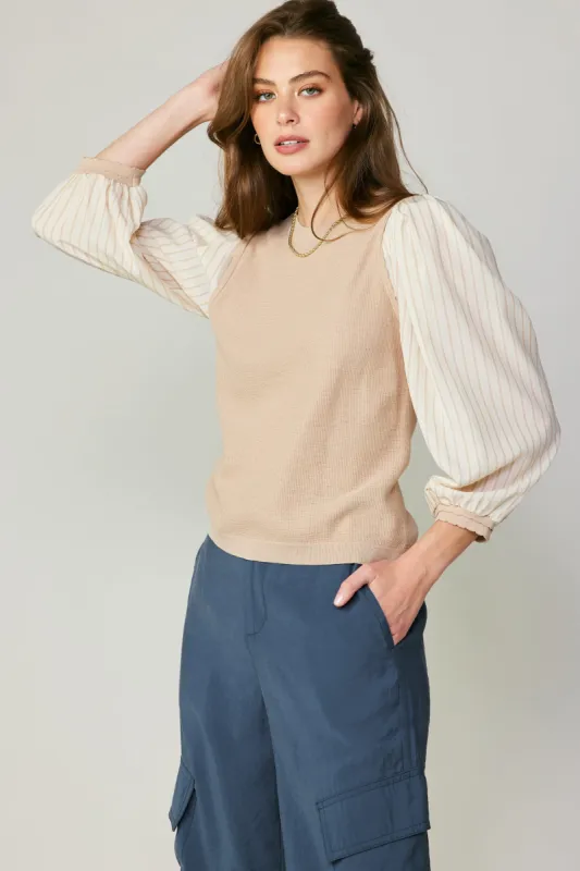 Contrast Sweater Top sold by Current Air