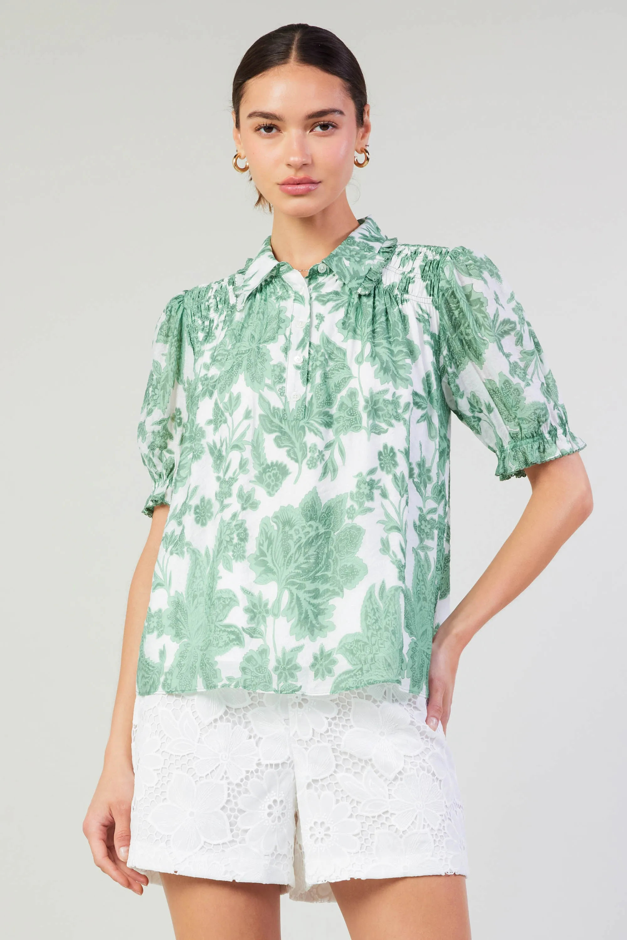 Tulip Jacquard Blouse sold by Current Air product image thumbnail 2