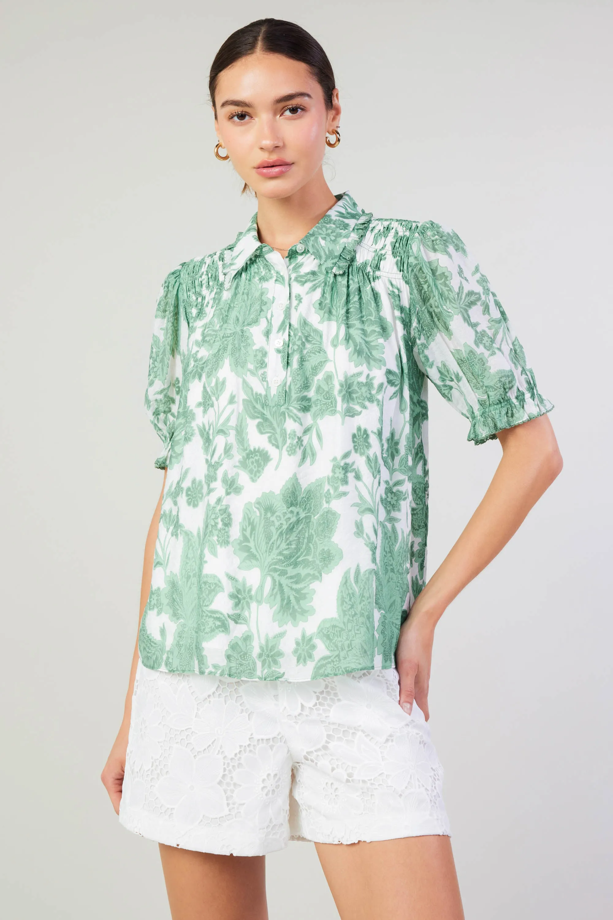 Tulip Jacquard Blouse sold by Current Air product image thumbnail 3