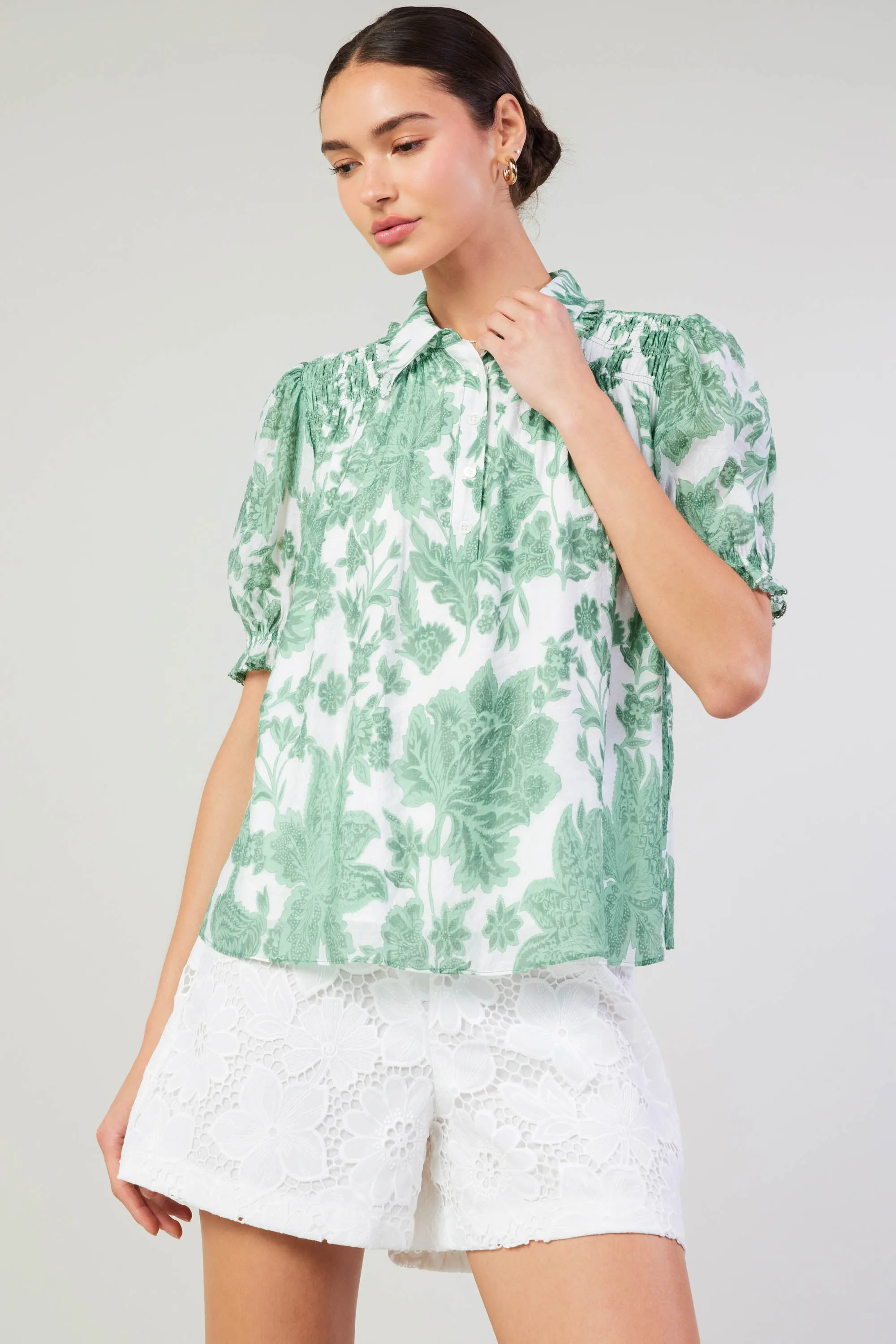 Tulip Jacquard Blouse sold by Current Air product image thumbnail 4
